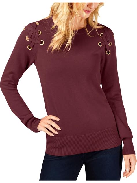 michael kors lace-up short sleeve sweater|Michael Kors sweatsuits for women.